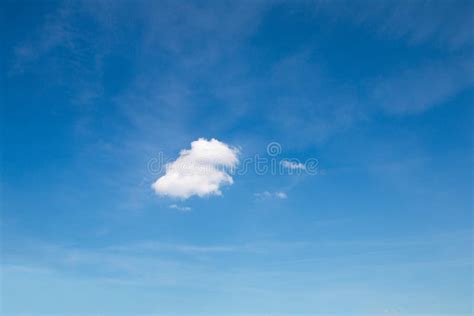 One Small Cloud And Blue Sky Around Stock Photo Image Of Tiny View