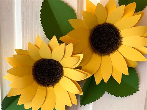 Sunflower Paper FLOWER/3D Paper Sunflower SVG DXF | Etsy