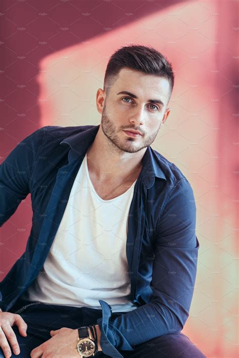 Portrait Of Handsome Sexy Man Featuring Handsome Man And Face People Images ~ Creative Market