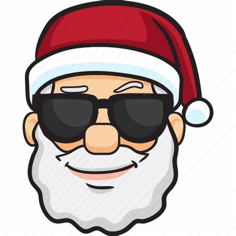Cartoon Christmas Emoji Holiday Santa Smiley Icon Download On