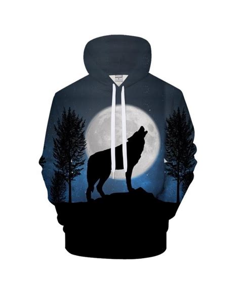 Funny Wolf Hoodies Men 3d Sweatshirt Harajuku Hoody Anime Tracksuit