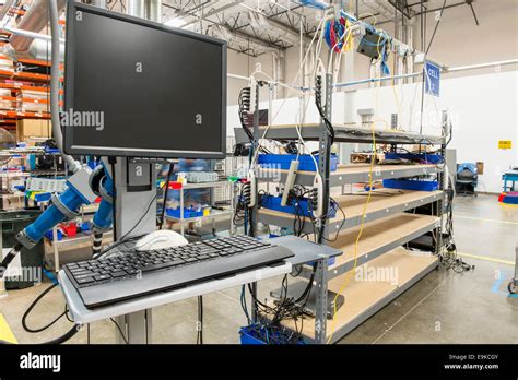 Desktop Computer In Manufacturing Industry Stock Photo Alamy