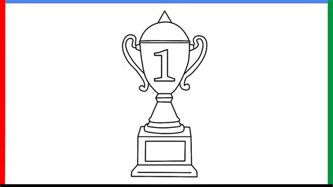 How To Draw A Trophy Step By Step For Beginners Youtube