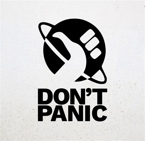 Dont Panic Decal The Hitchhikers Guide To The Galaxy Book Quote