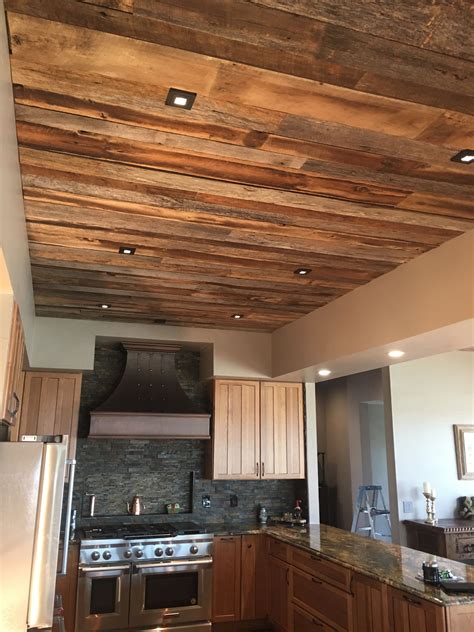Rustic Ceiling Kitchen Remodel Barn Wood Ceiling Reclaimed Wood