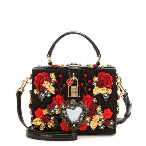 Dolce And Gabbana Embellished Box Clutch In Black Lyst