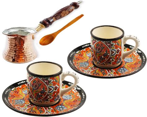 Buy Zad Turkish Greek Arabic Coffee Espresso Cup Saucer Ceramic Set