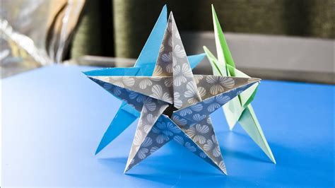 Decorate your room or give it to your friends! How to make a paper star - Christmas ornaments - 5 Pointed ...