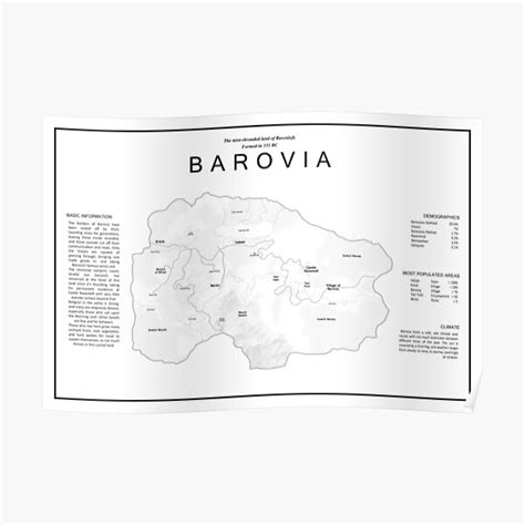 Minimalist Barovia Ravenloft Map Poster For Sale By Sweetdelilahs