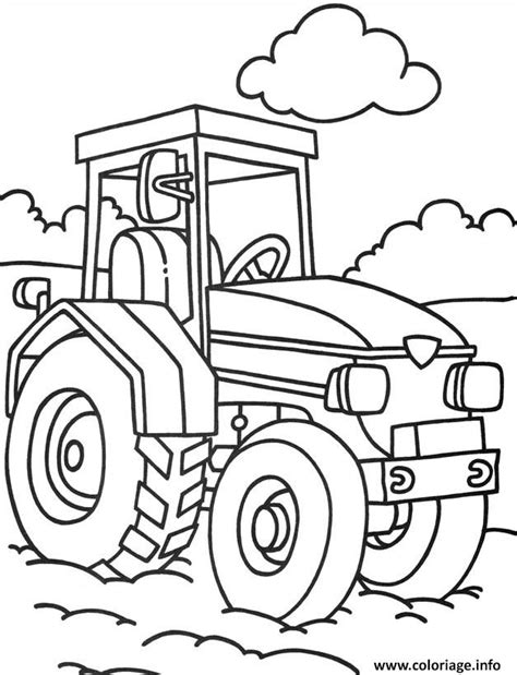 Coloriage Tracteur 92 Dessin Tracteur à imprimer