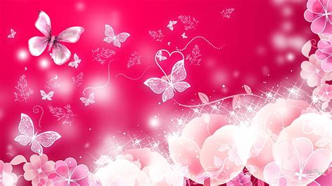 Pink Butterfly Desktop Wallpaper
