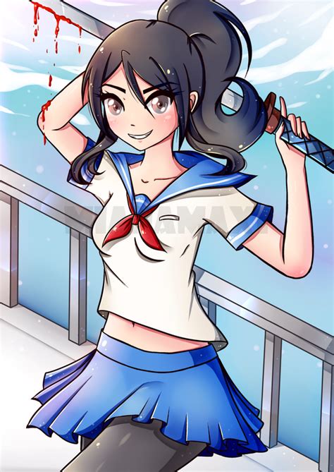 ayano aishi yandere simulator by mianamaxi on deviantart