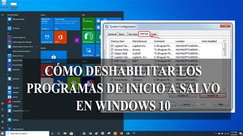 Cómo Deshabilitar Los Programas De Inicio A Salvo En Windows 10