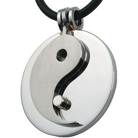 Stainless Steel Yin Yang Necklace 21 Liked On Polyvore Featuring Men