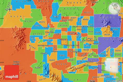 Maricopa County Zip Code Map Map Of The World