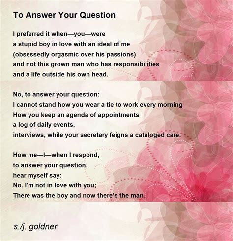 Answer A Question Now Poems Poems For Answer A Question Now Poems
