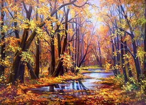 Imágenes Arte Pinturas Paisajes Naturales Del Bosque Pintados Al Óleo