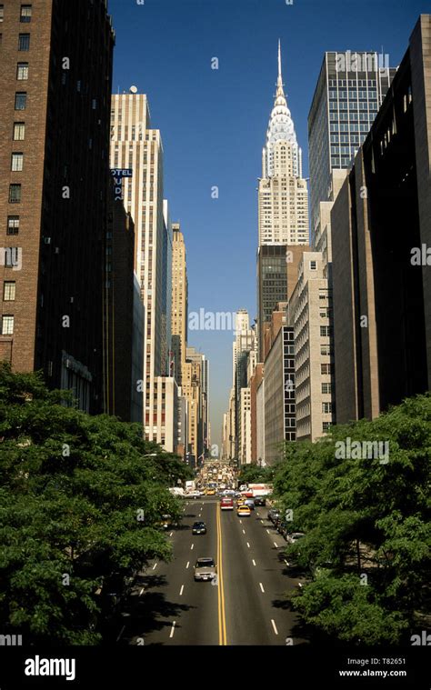 East 42nd Street Shot From An Overpass Midtown Manhattan Nyc Stock