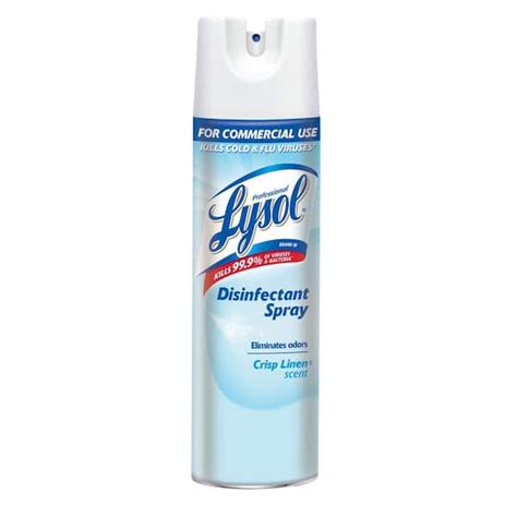 Lysol Lysol Professional 19 Oz Crisp Linen Disinfectant Spray 36241 74828 The Home Depot