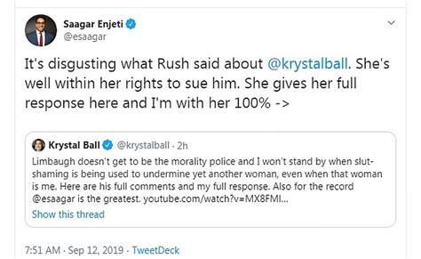 Krystal Ball Fires Back To Rush Limbaugh S False Accusation That She