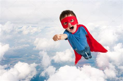 Superhero Child Boy Flying — Stock Photo © Eelnosiva 49695269