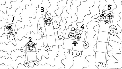 Numberblocks Number 5 Coloring Pages Printable Images And Photos Finder