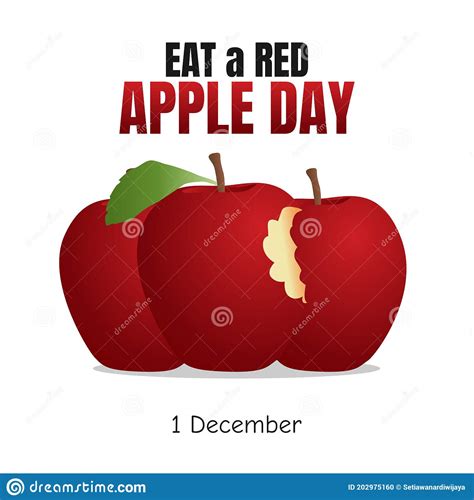 Vector Graphic Of Eat A Red Apple Day Good For Eat A Red Apple Day Celebration Stock Vector