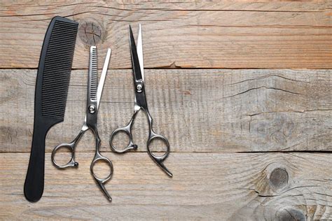 Comb And Vintage Hairdressing Scissors Stock Image Image Of Barber