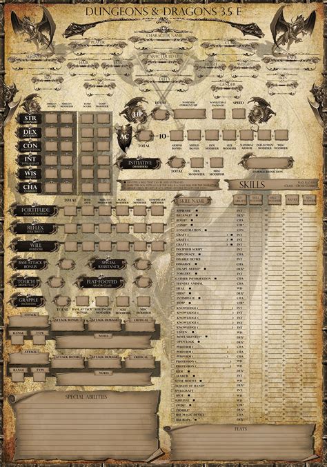 Fully Loaded Character Sheet Dungeon Masters Guild Dungeon Masters
