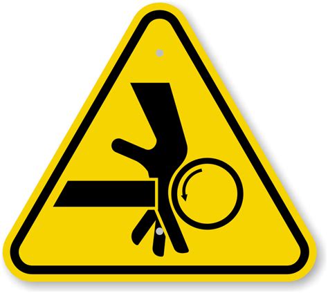 ISO Entanglement Pinch Point Warning Sign Symbol SKU IS 2035