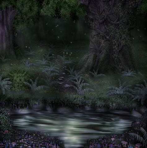 Forest At Night By Marinaawin On Deviantart