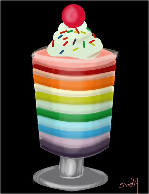 Paint A Rainbow Parfait Drawings Sketchport