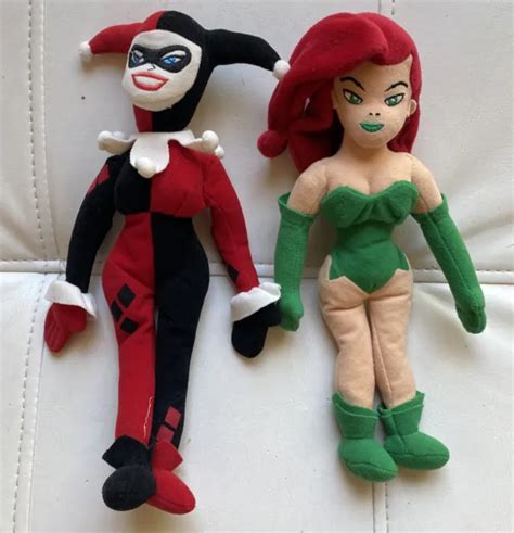 Warner Bros Store Poison Ivy And Harley Quinn Plush Bean Bag 1999