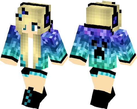 Chikal Bakal 41 Blue Creeper Girl Minecraft Skin