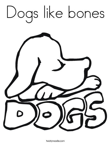 Dog Bone Coloring Pages For Kids