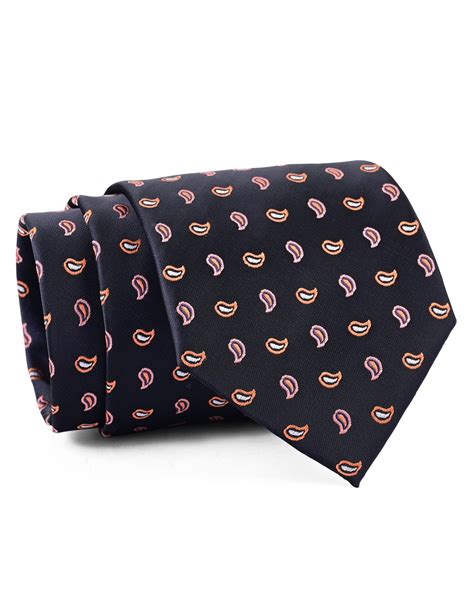 Black Rust Paisley Regular Tie