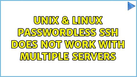 Unix Linux Passwordless Ssh Is Not Working In Centos Solutions Hot