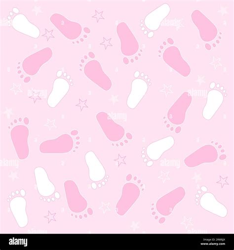 Baby Feet Footprints Of A Baby Boy Footprints Seamless Pattern