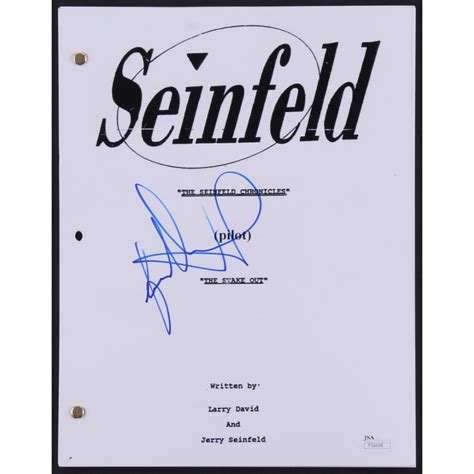 Jason Alexander Signed Seinfeld The Stake Out Full Episode Script