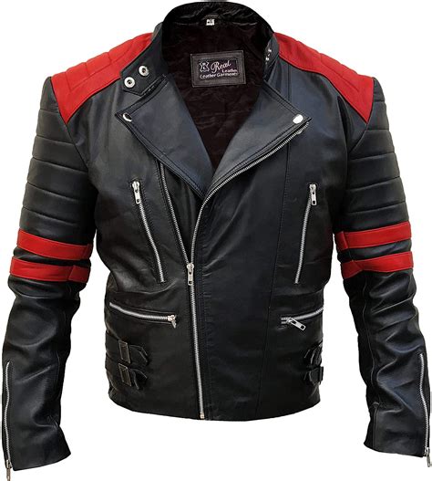 Sale Biker Black Leather Jacket In Stock