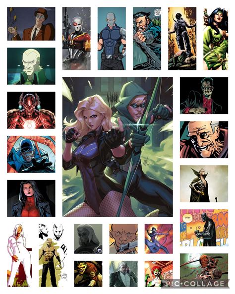 Green Arrow Villains Collage Dc Comics By Nakuuro On Deviantart