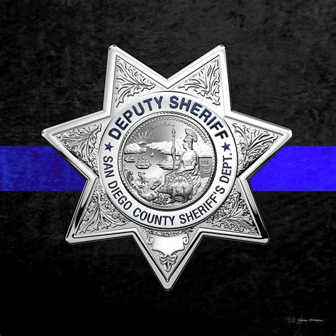 San Diego County Sheriffs Department S D S O Deputy Sheriff Badge