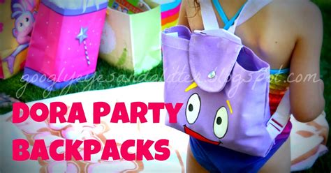 Googly Eyes And Glitter Diy Dora Backpacks For Party Favors
