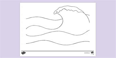 Free Wave Colouring Sheet Colouring Sheets Twinkl