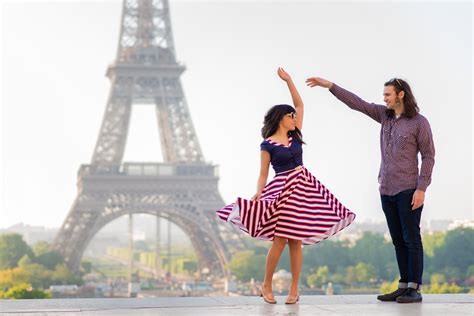 Couple Dancing In Front Of The Eiffel Tower Wanderlust Photography