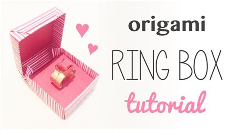 Learn How To Make An Origami Ring Box With A Hinge Lid Great For