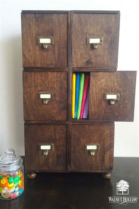 For the doors, cut ¾″ plywood to size and the balsa wood to the sizes needed to create the faux apothecary drawers. Make a Faux Apothecary Cabinet with Card keeper boxes | Apothecary cabinet, Unfinished wood ...