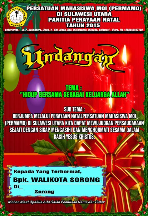 Bolehkah seorang muslim menghadiri perayaan natal jika diundang? Persatuan Mahasiswa Moi di Sulawesi Utara (PERMAMO SULUT ...