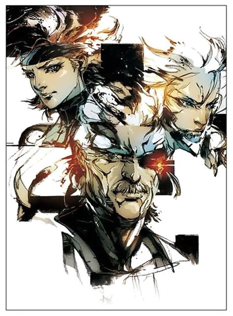Solid Snake Raiden Old Snake And Meryl Silverburgh Metal Gear And 1