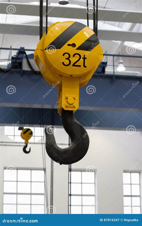 Overhead Crane Hook Stock Image Image Of Hook High 87816347